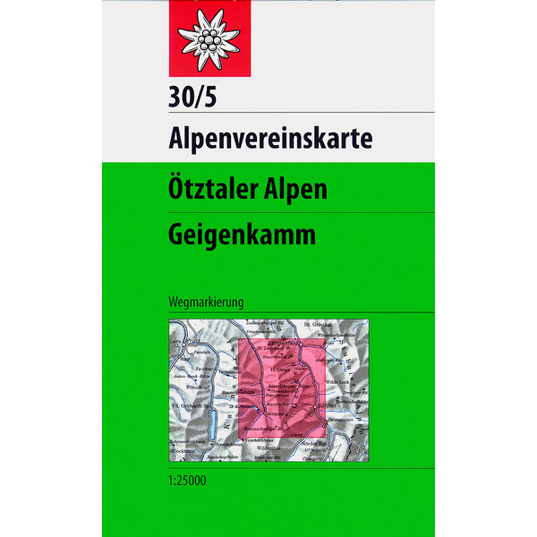 ÖTZTALER ALPEN, GEIGENKAMM 1:25 000 - Wanderkarte