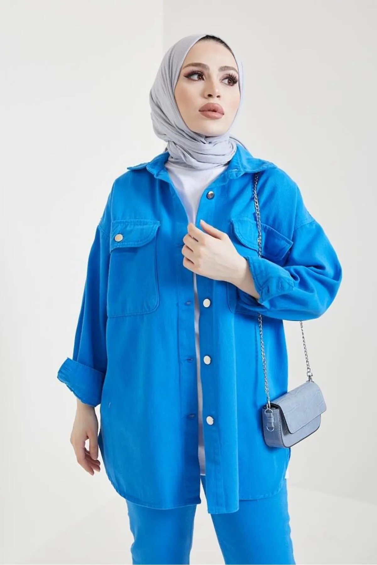benguen  8175 Jacke Hose Hijab Double Denim Anzug Saks