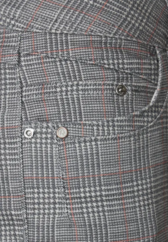 CECIL Karierte Casual Fit Hose