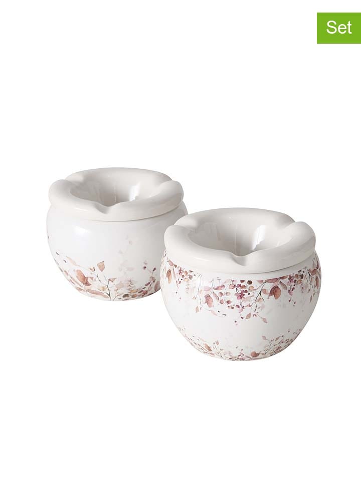 Boltze 2er-Set: Aschenbecher ''Bernda'' in Weiß/ Rosa - (H)8 cm günstig kaufen onesize