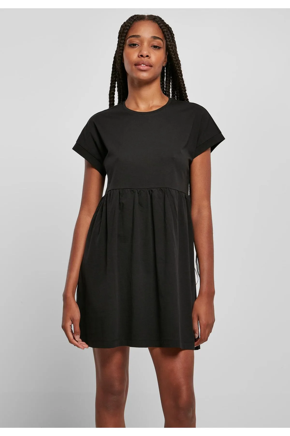 Urban Classics  Damen Ladies Organic Empire Volant T-Shirt-Kleid