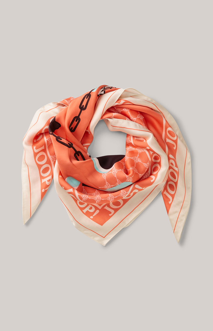 Tuch in Orange gemustert