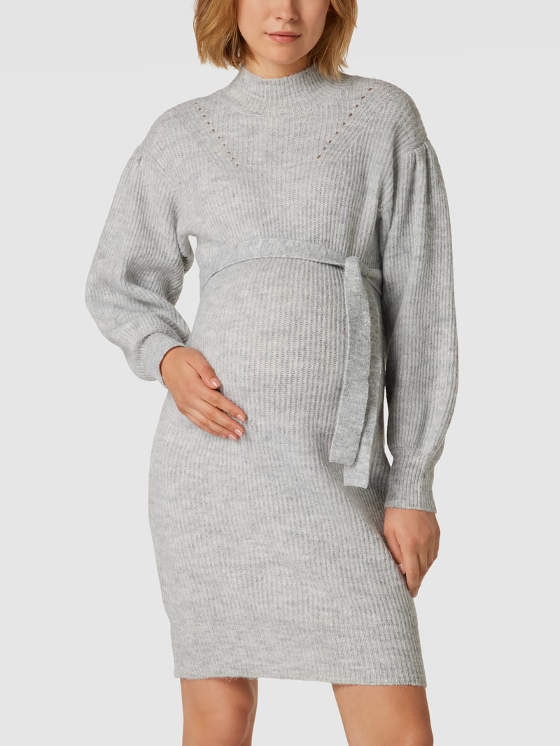 Umstands-Kleid mit Taillenband Modell 'Lilly' in hellgrau
