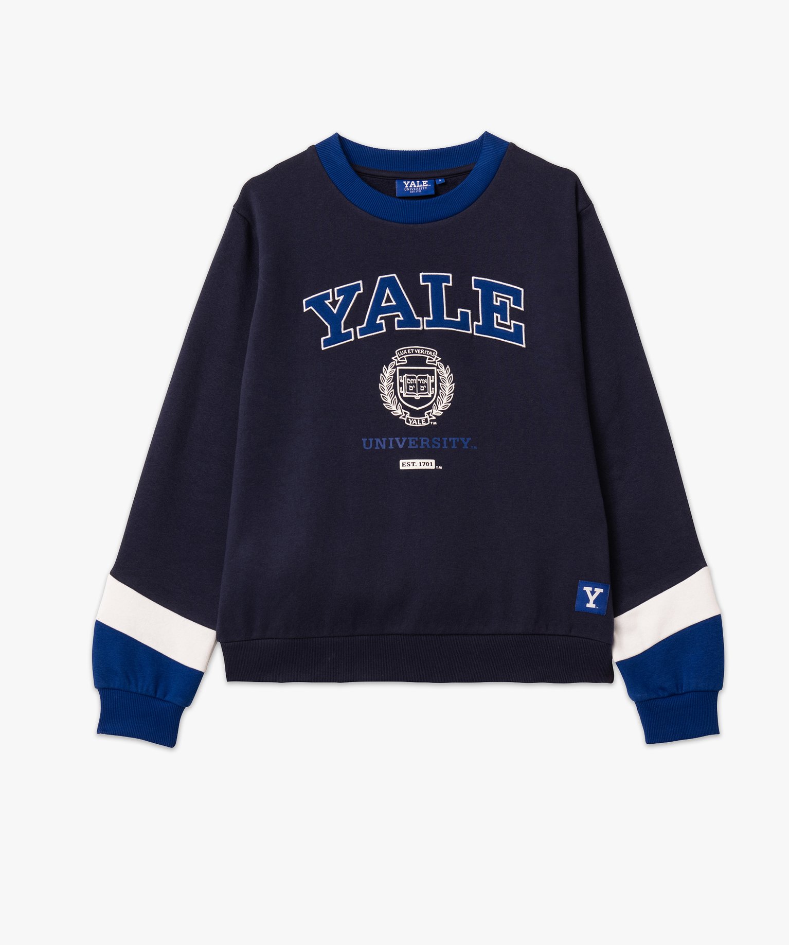 Sweat molletonné avec large inscription femme - Yale bleu | GEMO