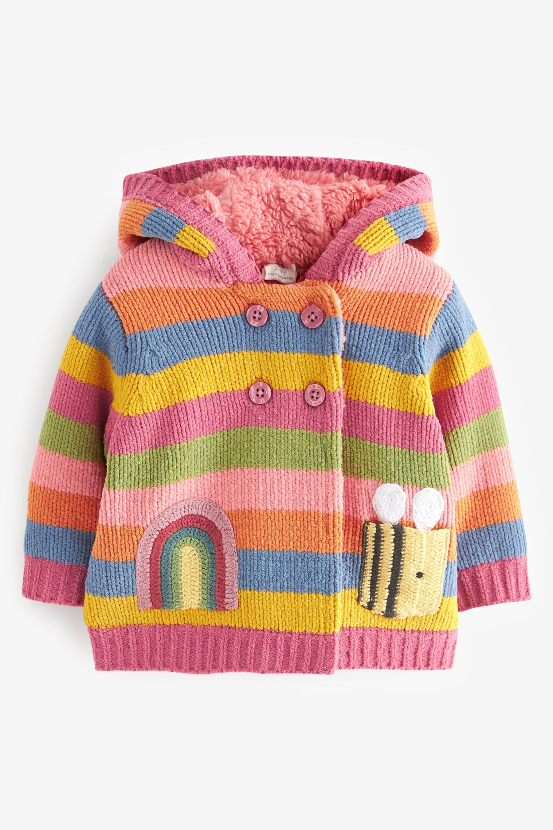 Next Strickjacke Babystrickjacke mit Fleece-Futter (1-tlg)