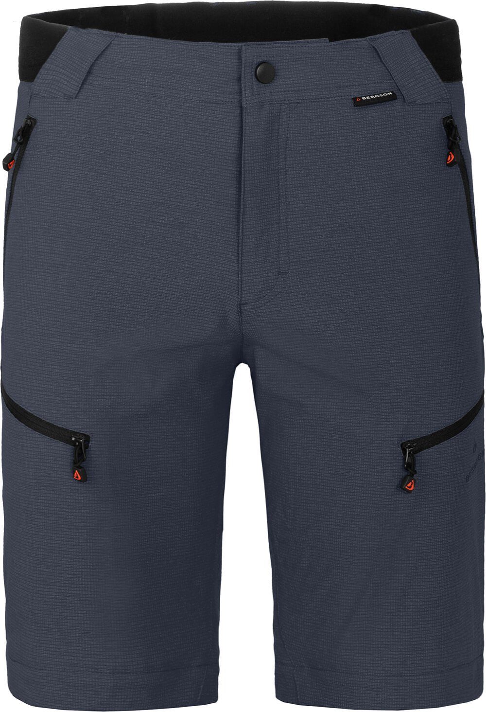 Bergson Zip-off-Hose LEBIKO Zipp-Off Herren Wanderhose, robust, elastisch, Normalgrößen, grau/blau