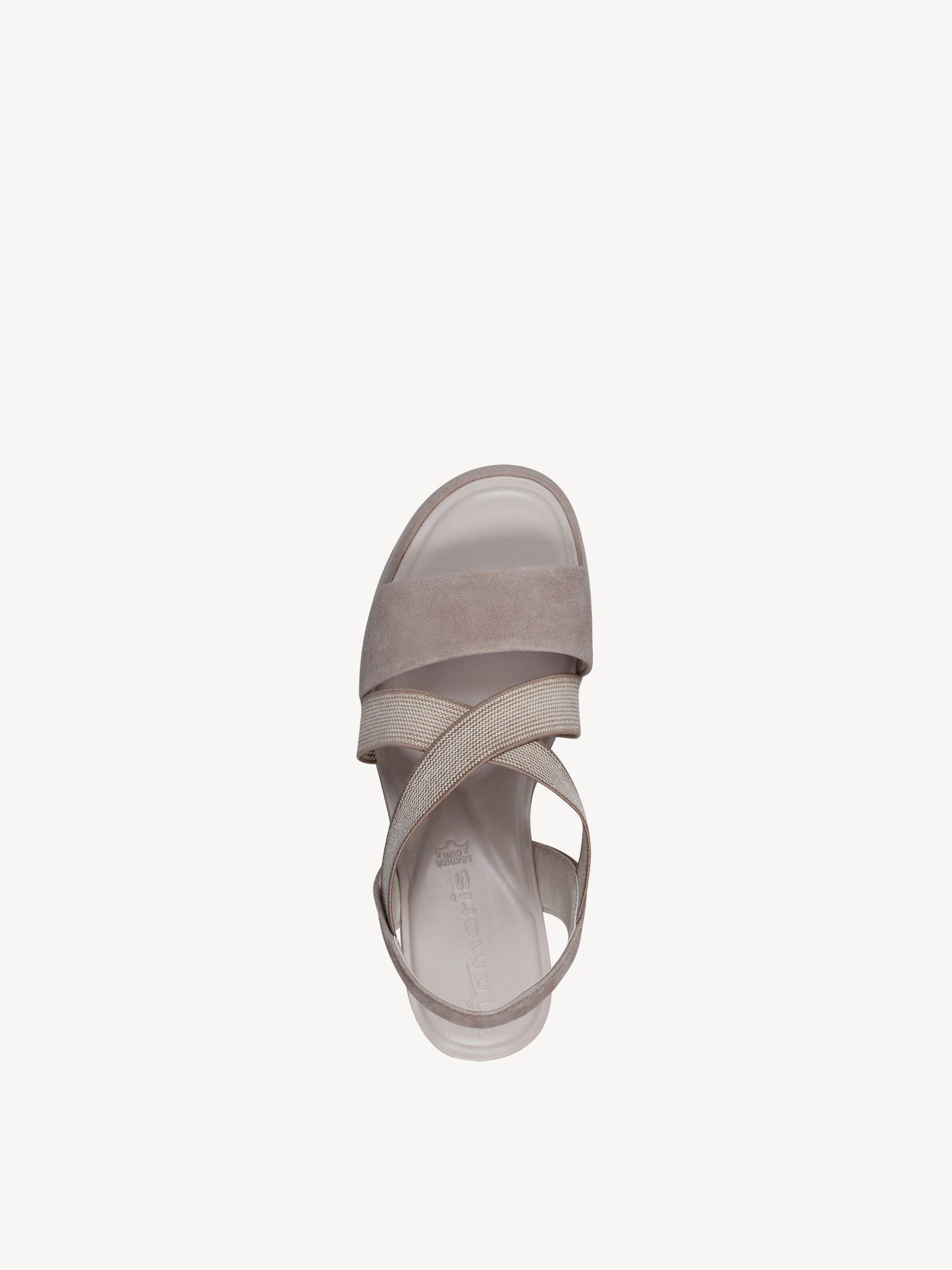 Sandale à talon en cuir - marron