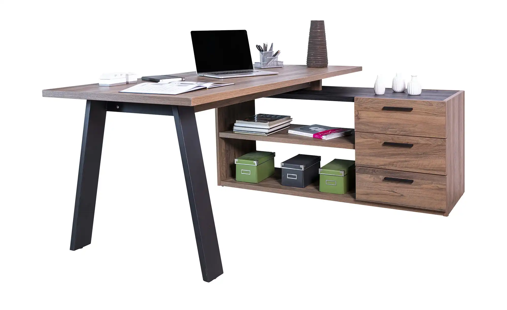Eckschreibtisch mit Sideboard