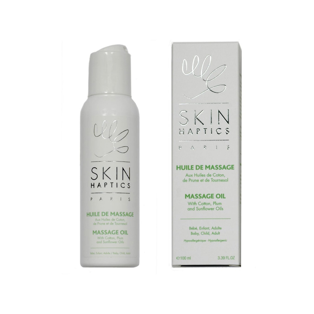 skinhaptics Huile de Massage aux huiles de coton, de prune et de tournesol Huile de massage