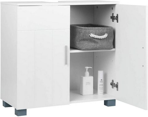 Woltu Badkommode, Unterschrank aus MDF weiß