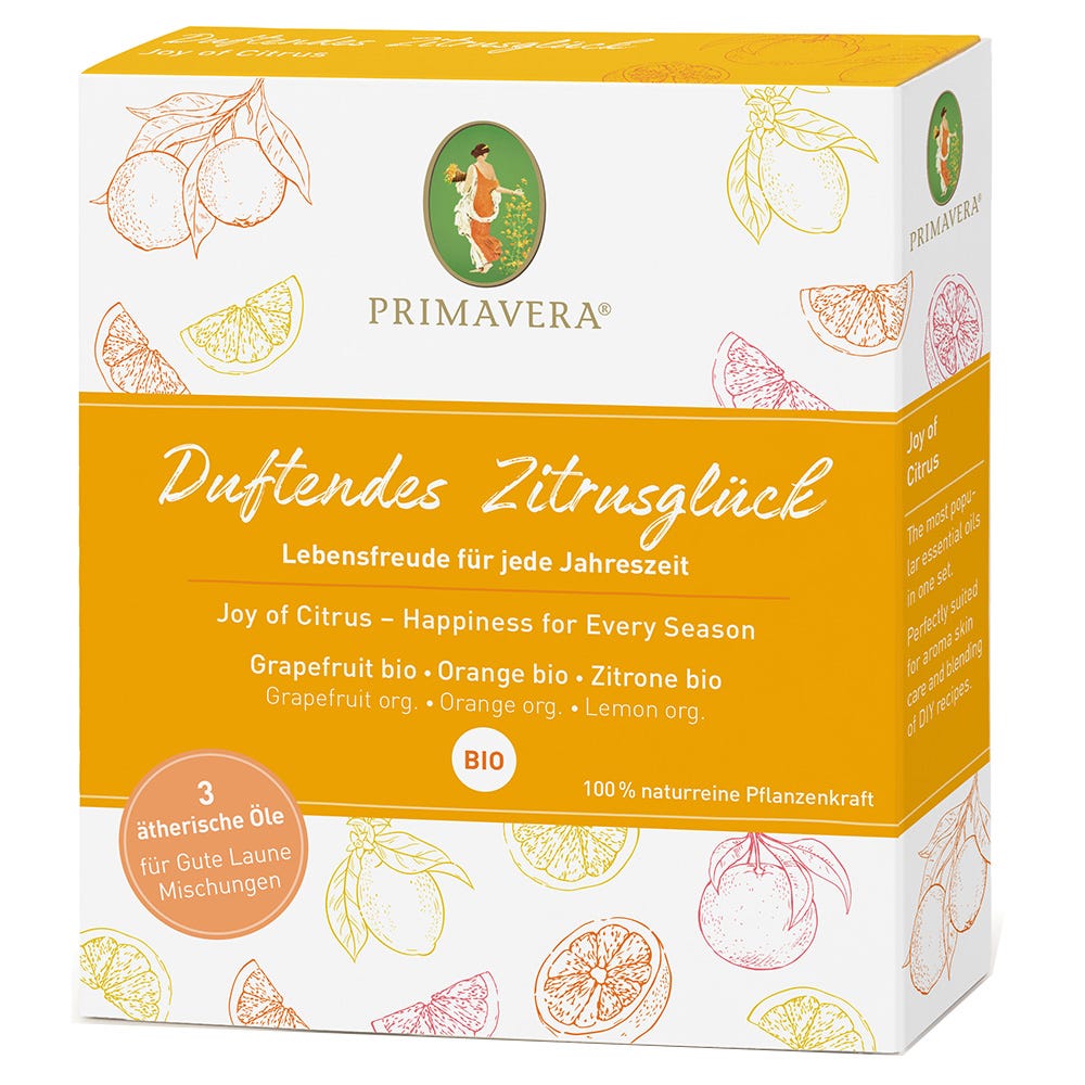 PRIMAVERA Set Duftendes Zitrusglück 3x5 ml