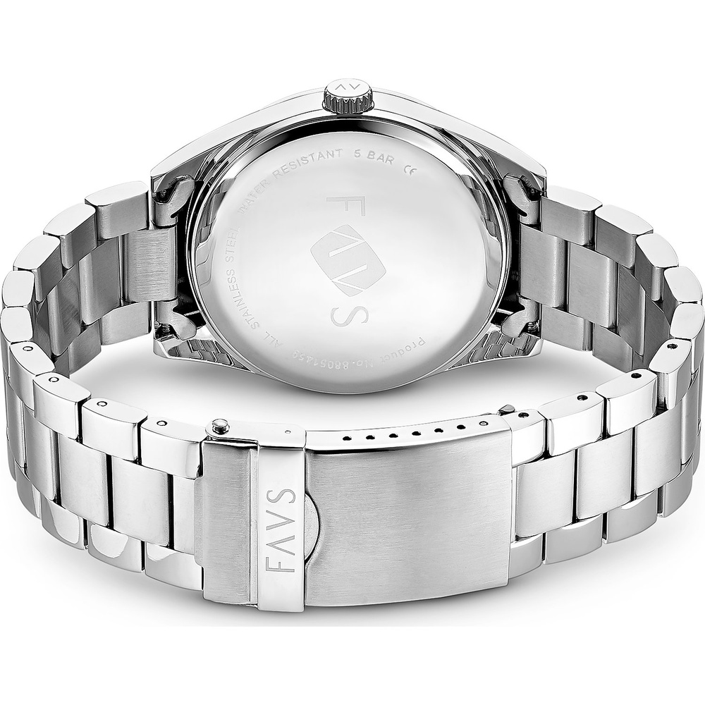 FAVS Montre pour hommes Acier inoxydable Montre