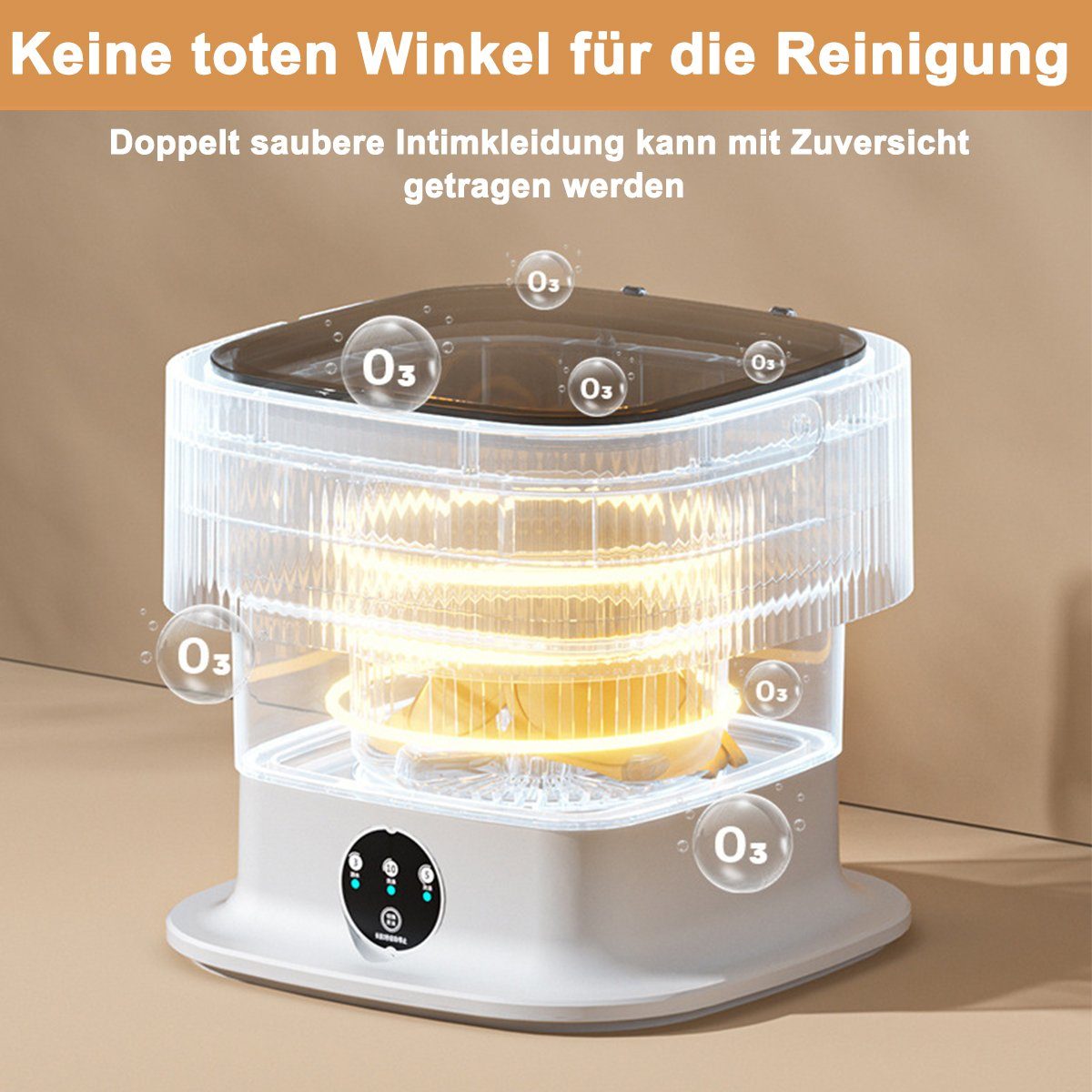 Hikeren Wäscheschleuder 10L Klappwaschmaschine mit Ablaufkorb,Für Babykleidung,Unterwäsche