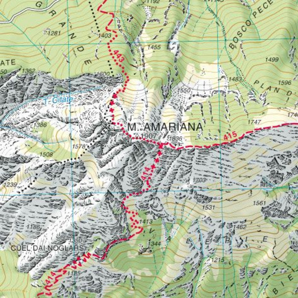 TABACCO WANDERN 1 : 25 000 PREALPI CARNICHE / VAL TAGLIAMENT - Wanderkarte