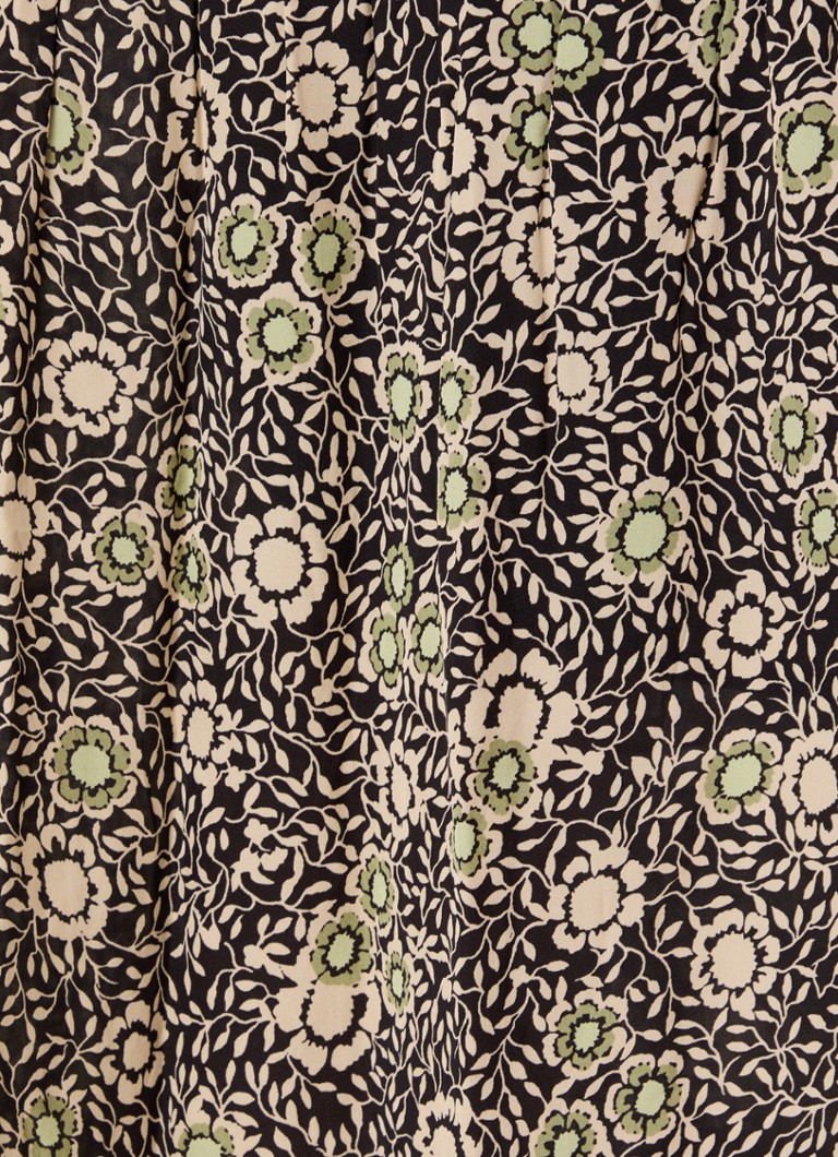 Abito midi a blusa Solya di Gerard Darel con collo a scialle e stampa floreale