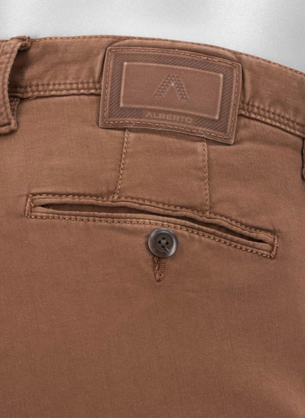 Alberto, Hose Rob, Slim Fit, Baumwolle T400®, haselnussbraun