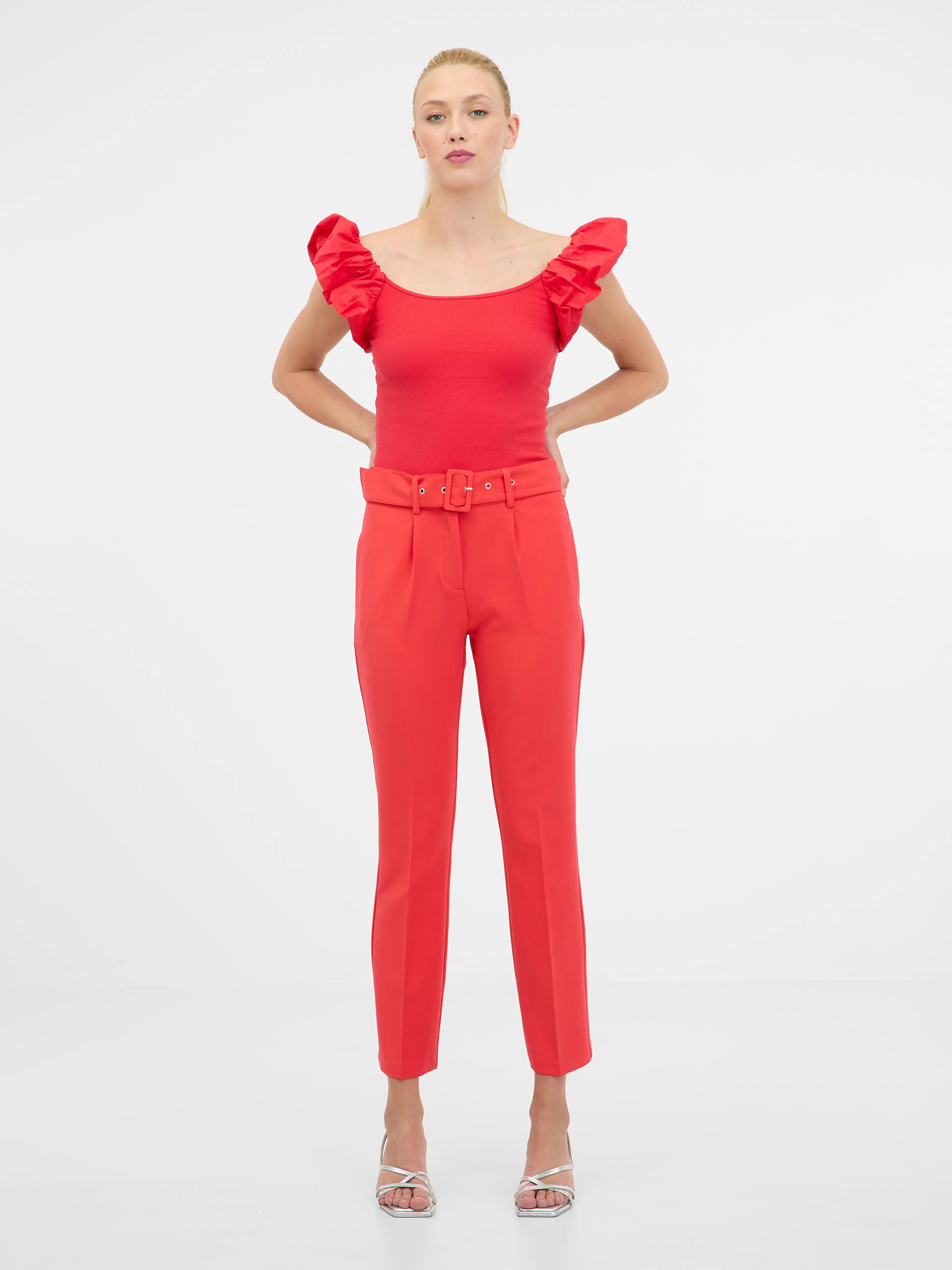 Rotes Damen-Kurzarm-T-Shirt ORSAY