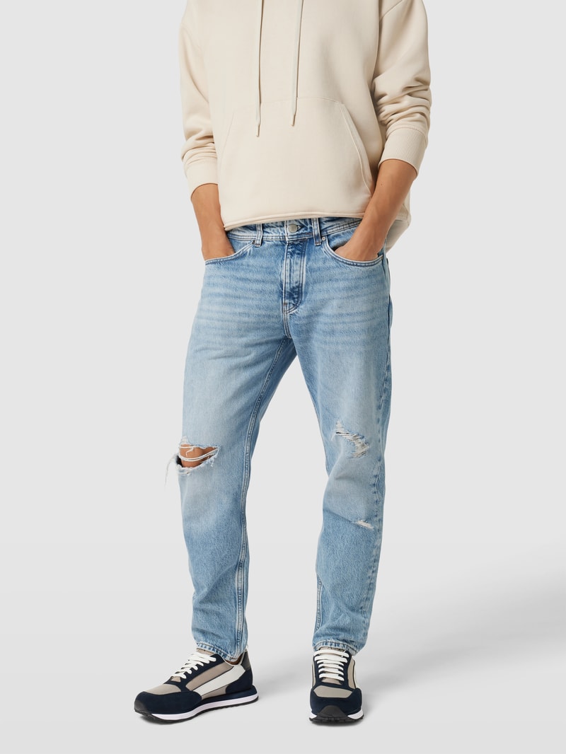 Sneaker mit Label-Print in dunkelblau