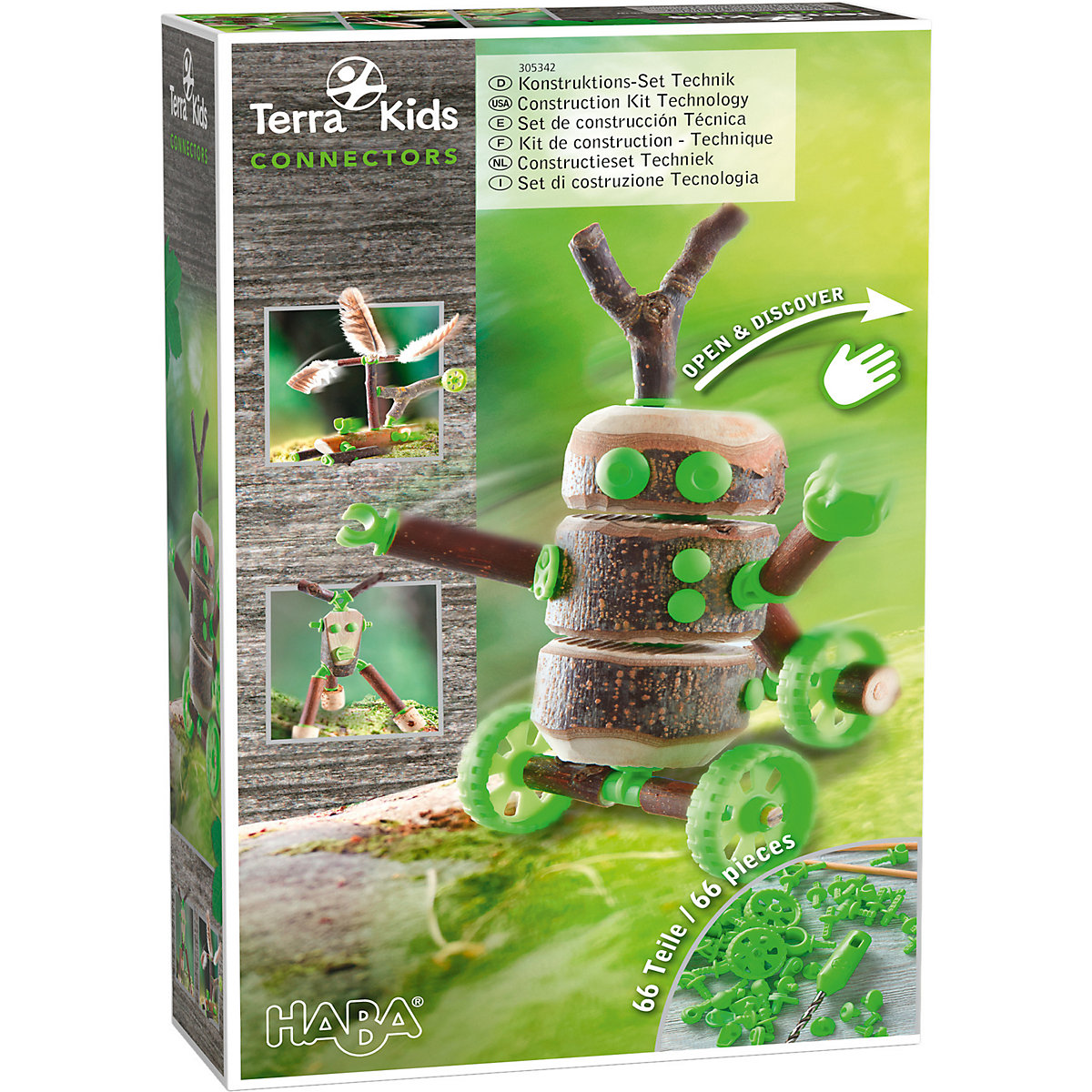 HABA 305342 Terra Kids Connectors – Konstruktions-Set Technik