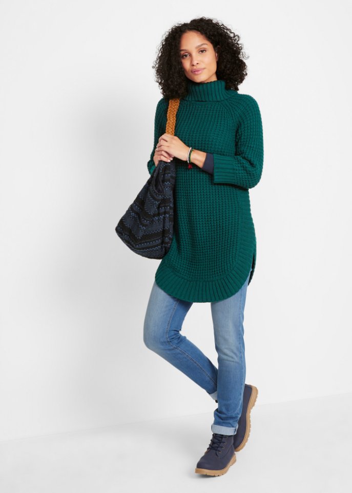 Kuscheliger Rollkragenpullover, 3/4 Arm