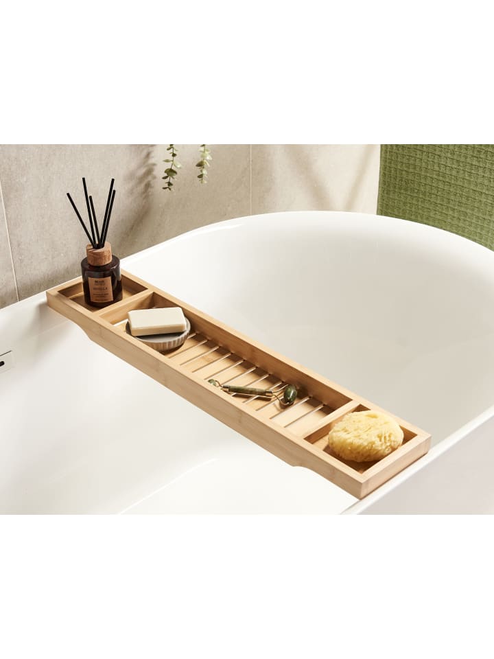 Beliani Badezimmerregal CAUCA in Heller Holzfarbton - (W) 70 x (H) 5 x (L) 15 cm günstig kaufen onesize