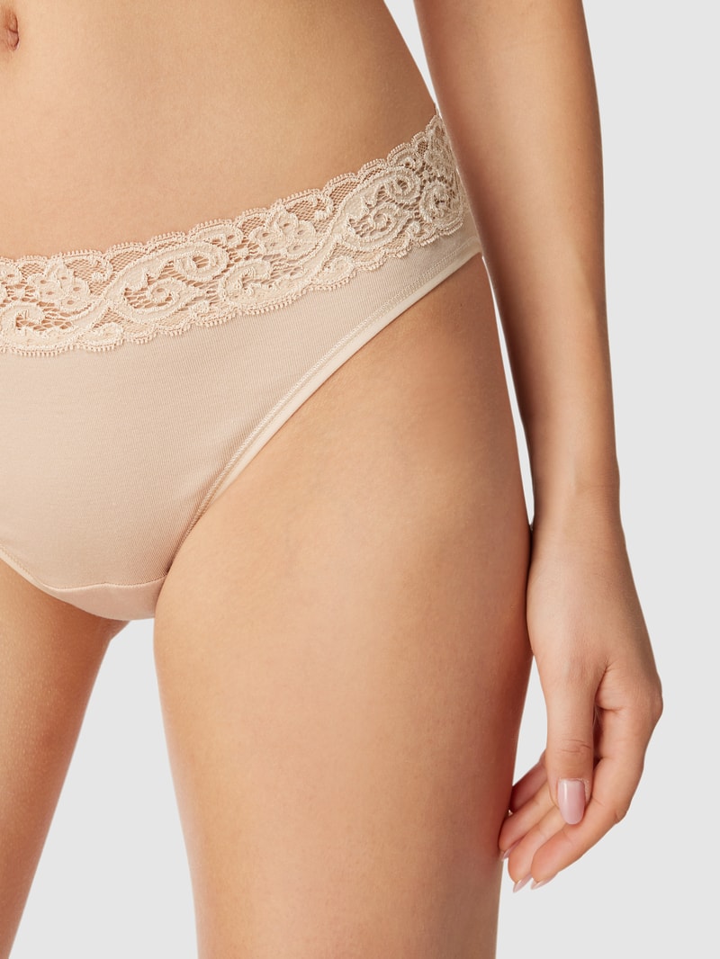 Slip aus Baumwolle mit Spitze Modell Moments in beige