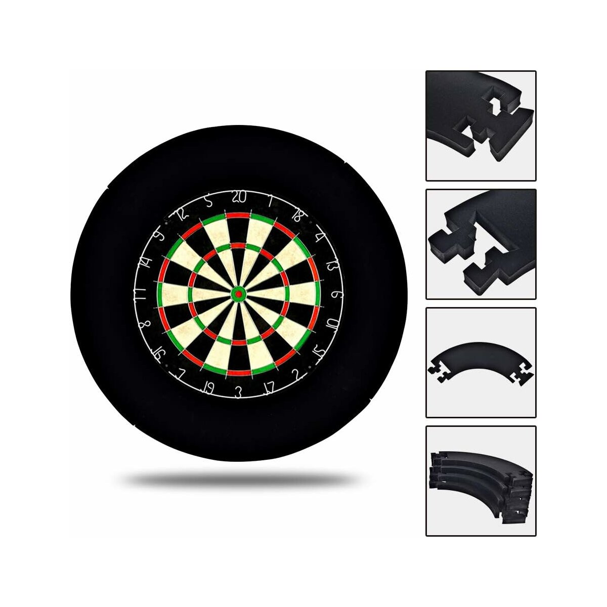 COFI 1453 Sisal/Borsten-Dartscheibe mit Stapelfreiem Bullseye, 18 g Stahlspitzen-Dartset