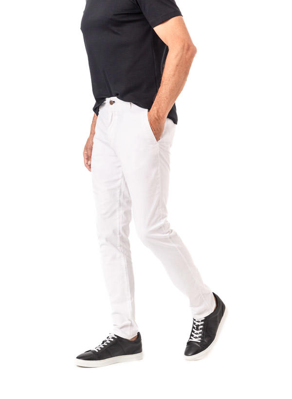 JOOP!, Chino, Modern Fit, Baumwolle, weiß