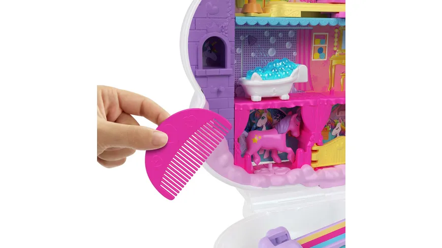 Polly Pocket Einhorn Haarspiel Schatulle