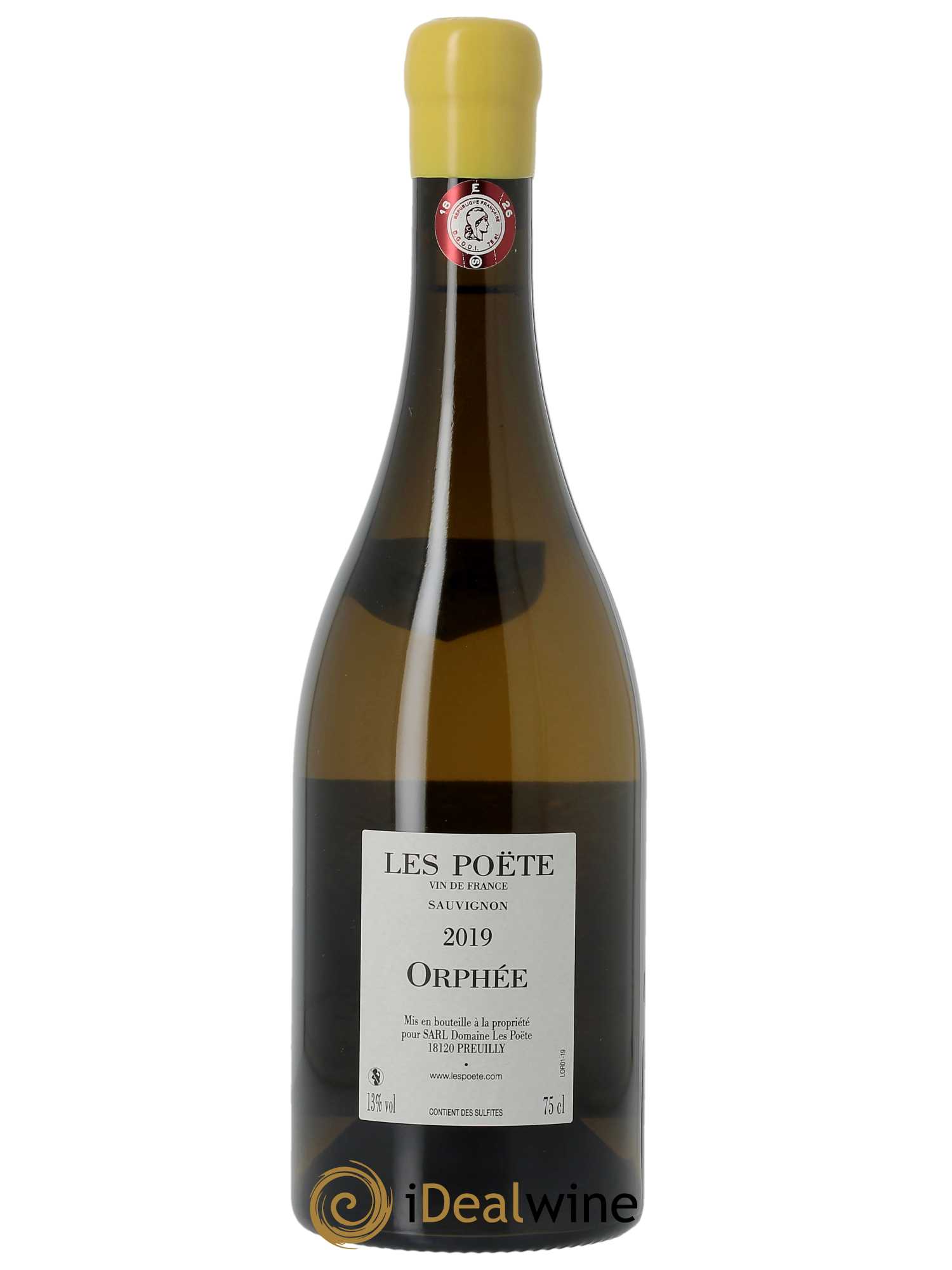 Vin de France (anciennement Reuilly) Orphée Les Poëte  2019 - Lot de 1 Bouteille