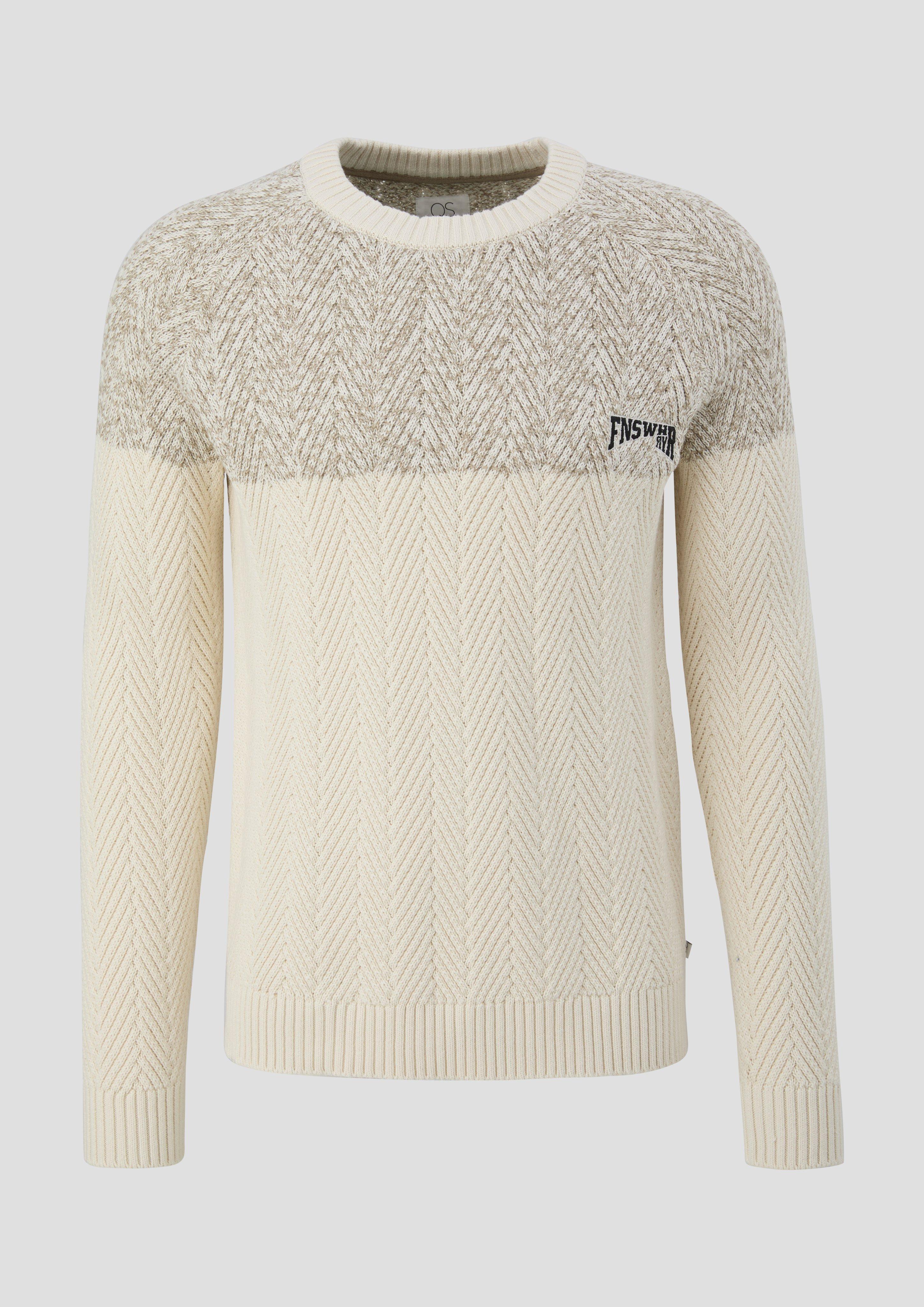 Strickpulli in Two-Tone-Optik  2134583-80W0