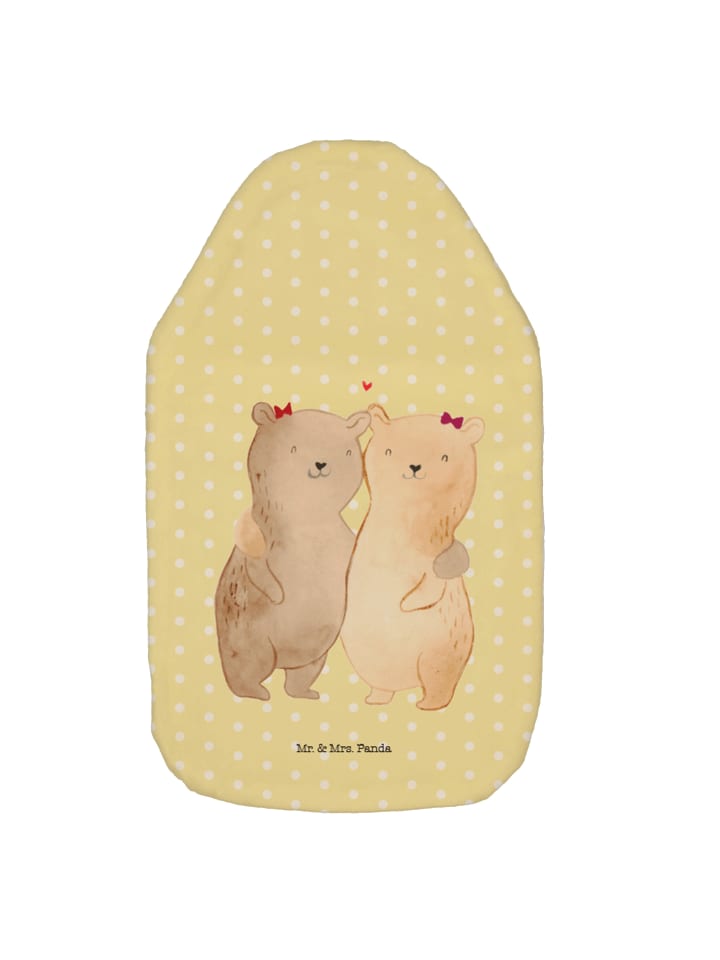 Mr. & Mrs. Panda Wärmflasche Bären Schwestern ohne Spruch in Gelb Pastell günstig kaufen onesize