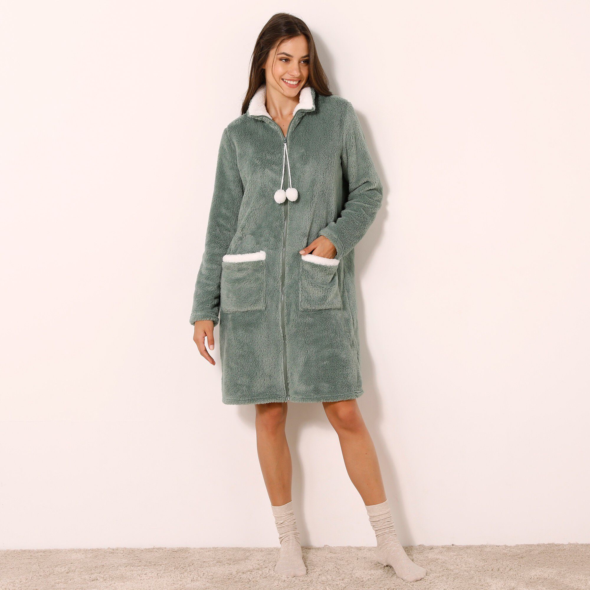 Robe de chambre maille polaire