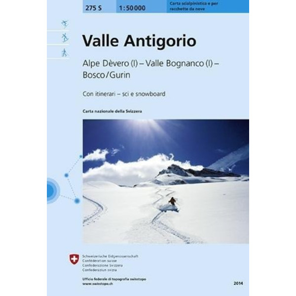 Swisstopo 1 : 50 000 Valle Antigorio Skiroutenkarte - Wanderkarte