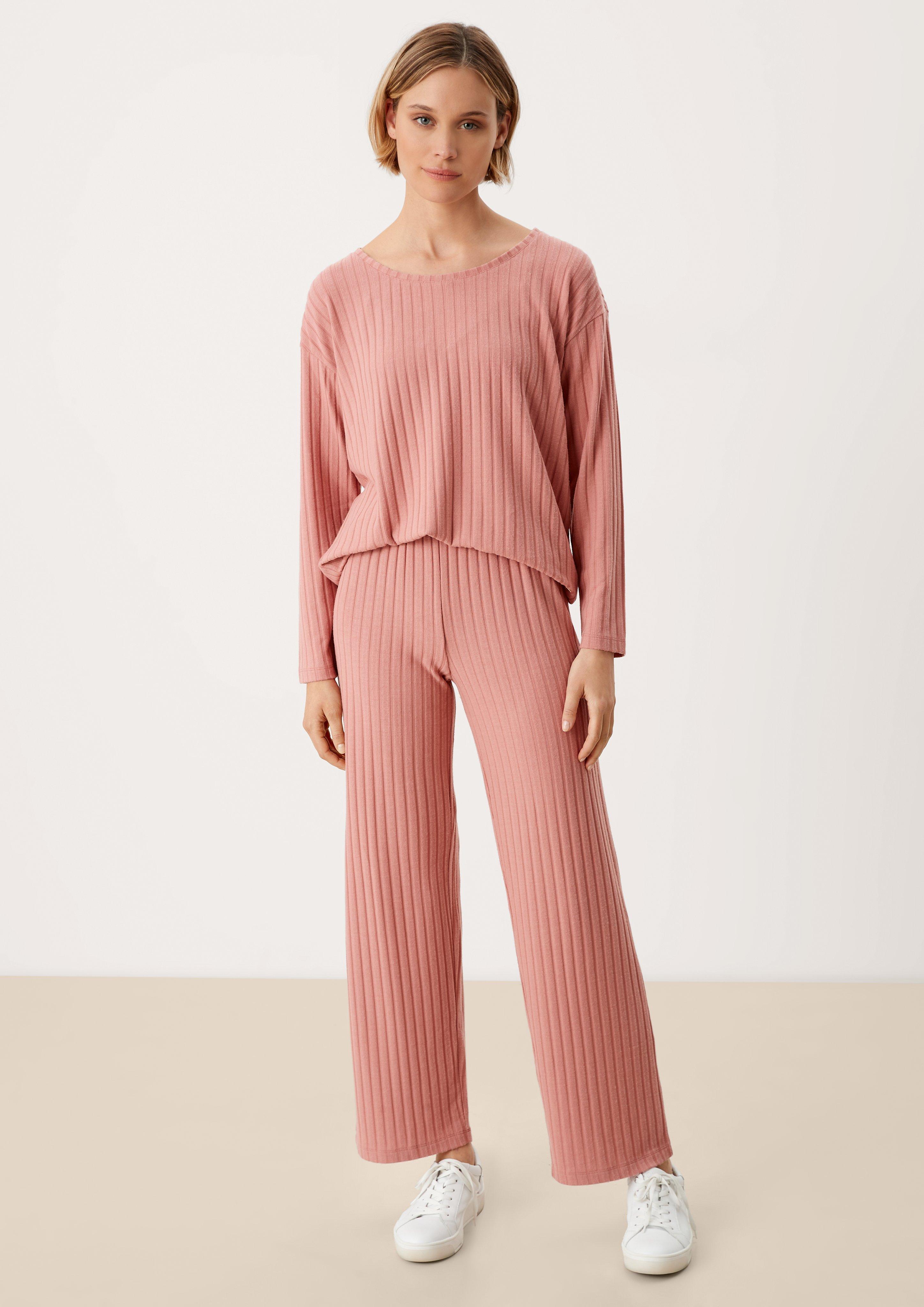 Loungehose mit Rippstruktur  6006275-4100