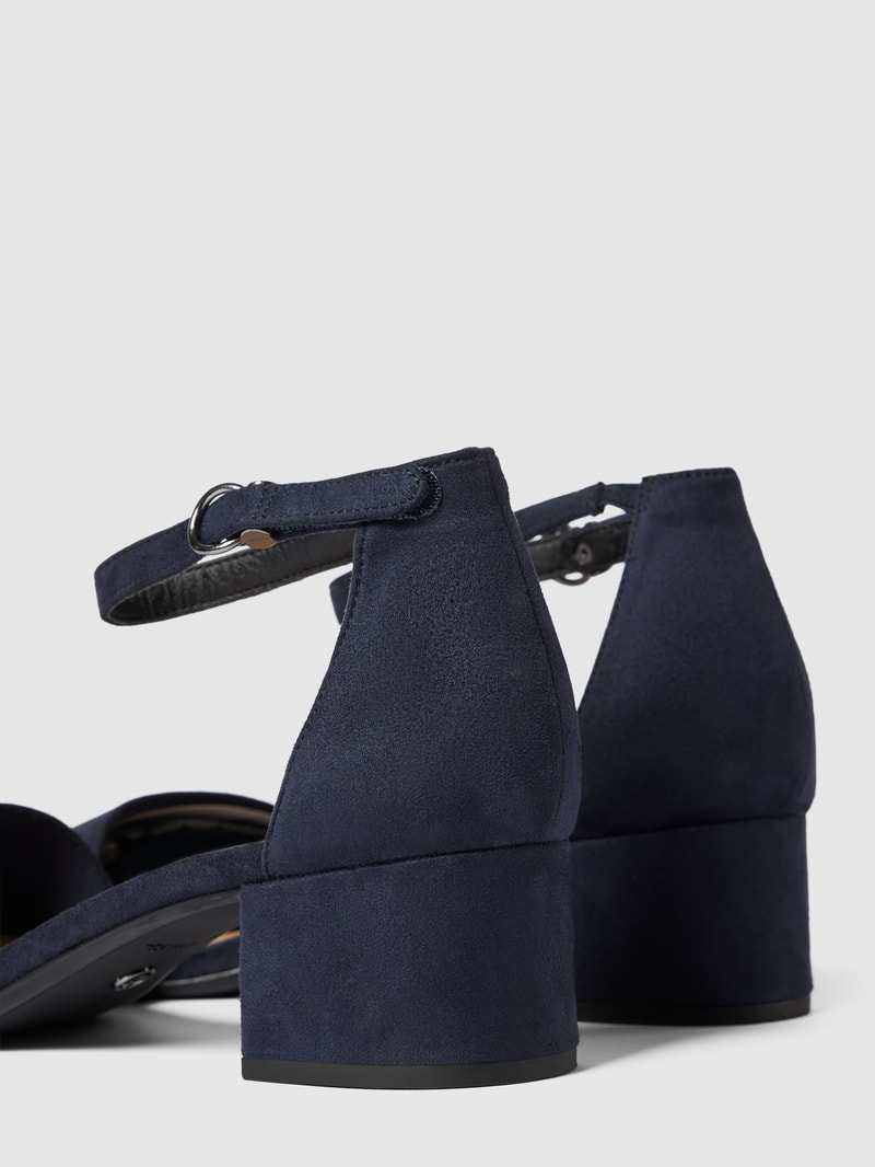 Sandalette in Wildleder-Optik in dunkelblau