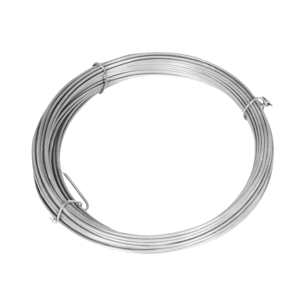 vidaXL Gartenzaun Maschendrahtzaun mit Pfosten Bodenhülsen Stahl Verzinkt 15x0,8m, (1-St)