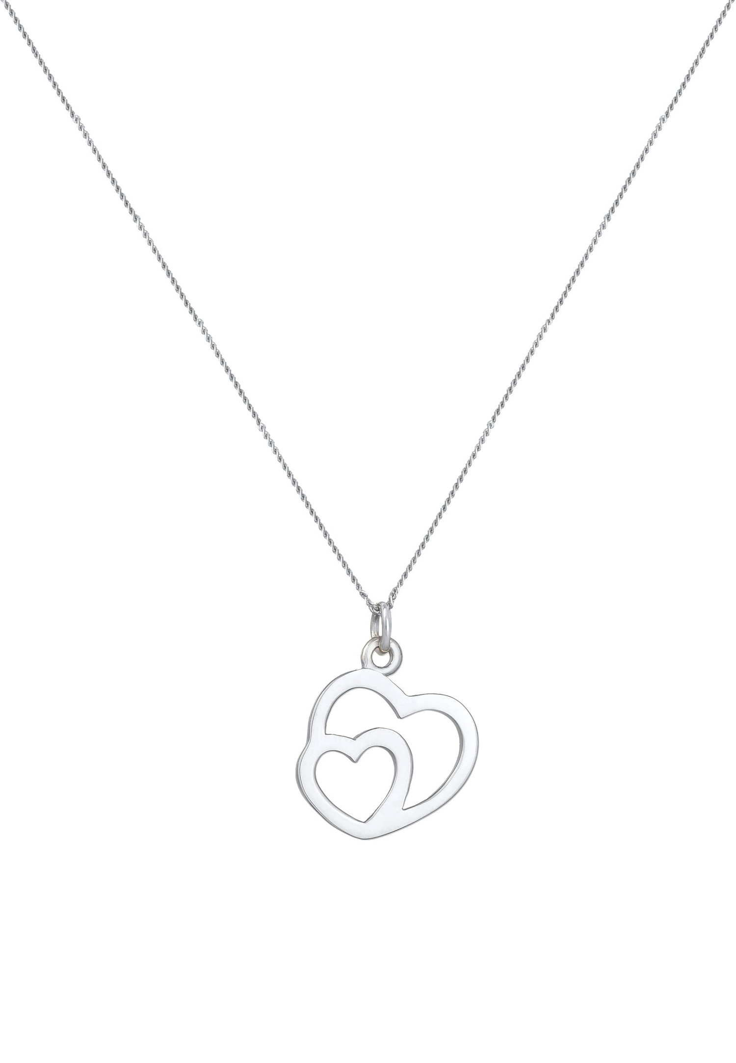 Ciondolo da donna Elli a forma di cuore intrecciato, in argento sterling 925.