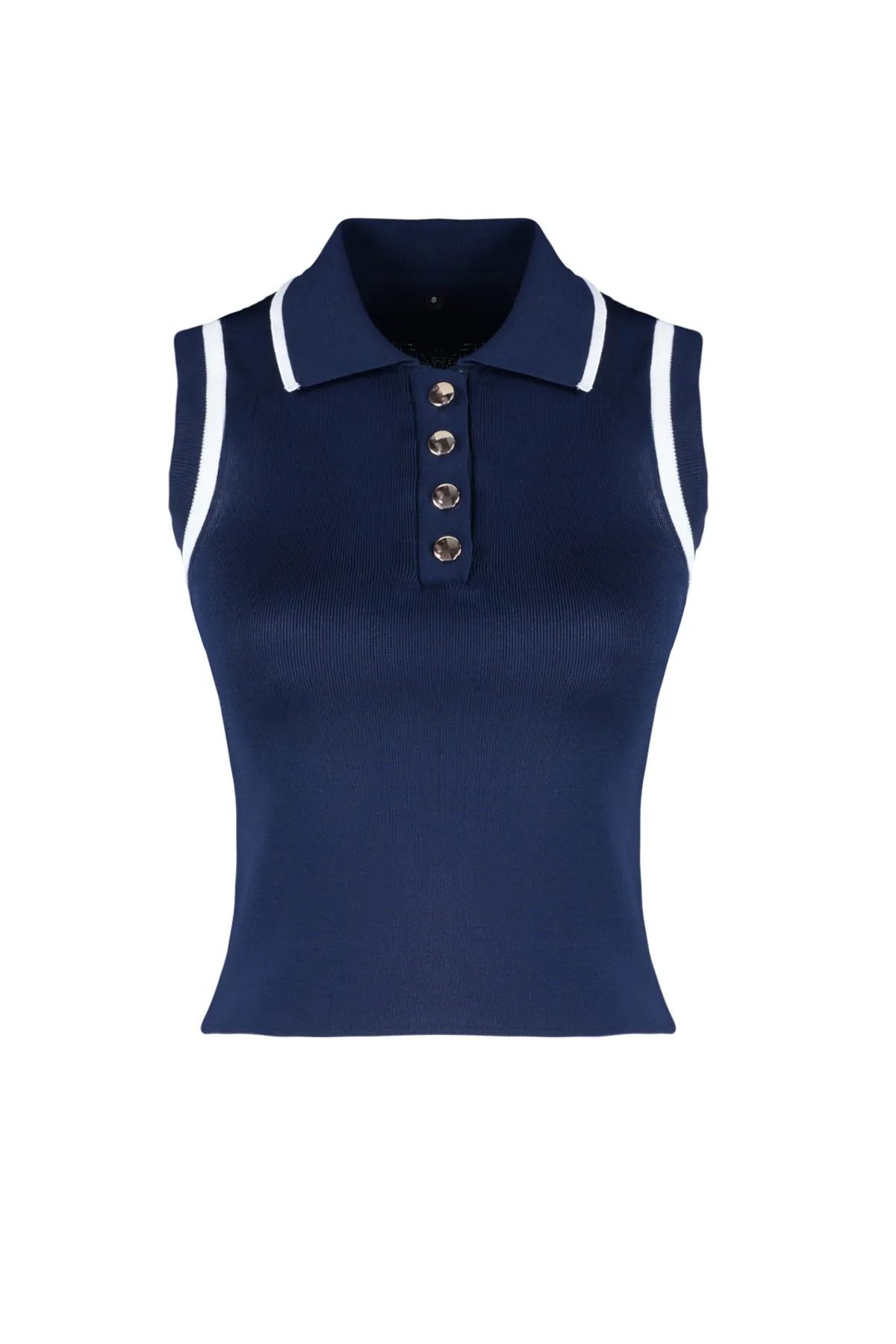 Trendyol Collection  Marineblaue Rollkragen-Strickbluse mit Rollkragen TWOSS24BZ00244