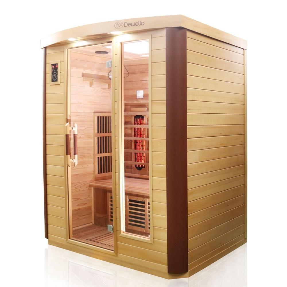 Dewello Infrarotkabine Infrarotsauna TORONTO 160xm x 110cm x 190cm Vollspektrumstrahler