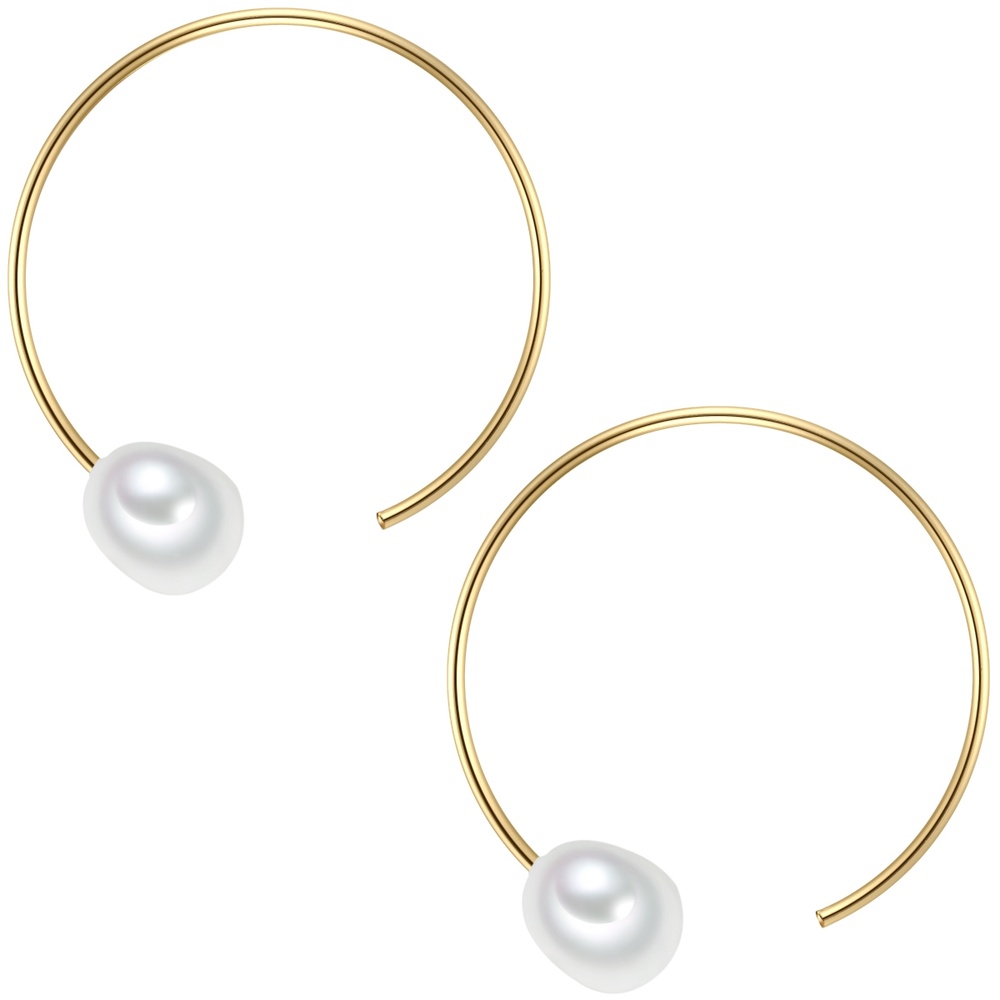 Valero Pearls Boucles d'oreille en perle Argent sterling Perle de culture d'eau douce en Argent Boucles d'oreilles