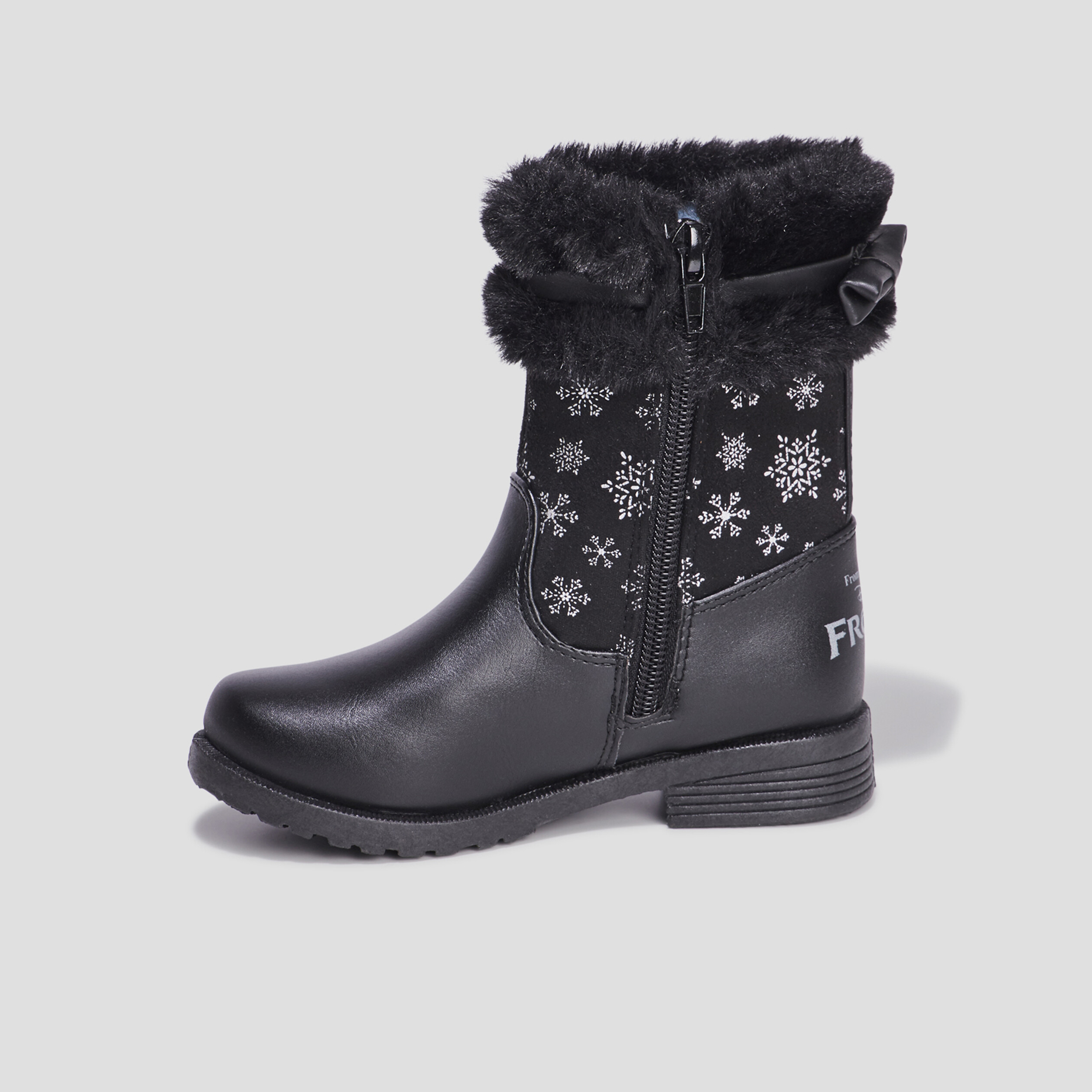 Bottes Reine des neiges noir fille | La Halle