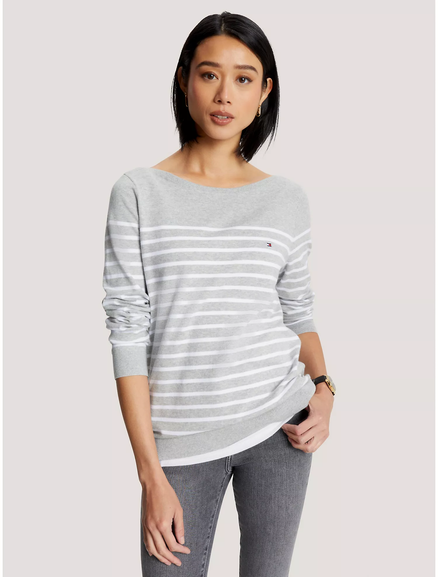 Stripe Boatneck Sweater