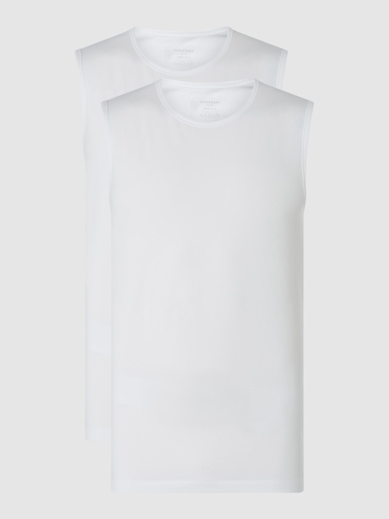 Tanktop mit Stretch-Anteil im 2er-Pack in weiß