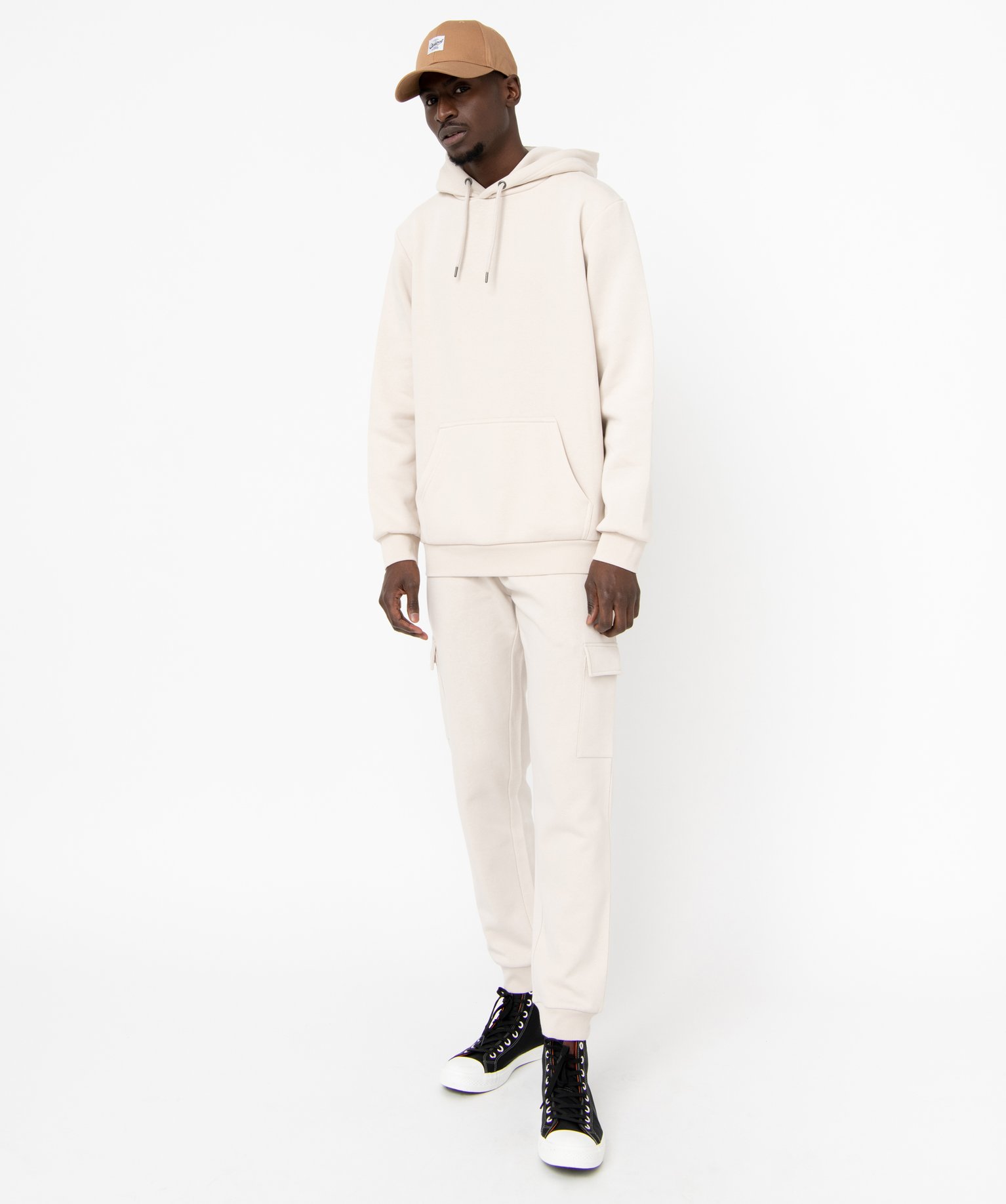 Pantalon de jogging coupe cargo homme ecru | GEMO