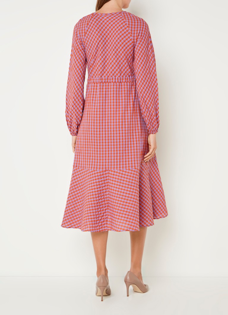 Robe-chemise midi Sophie de LKBennett, à carreaux et ceinture à nouer