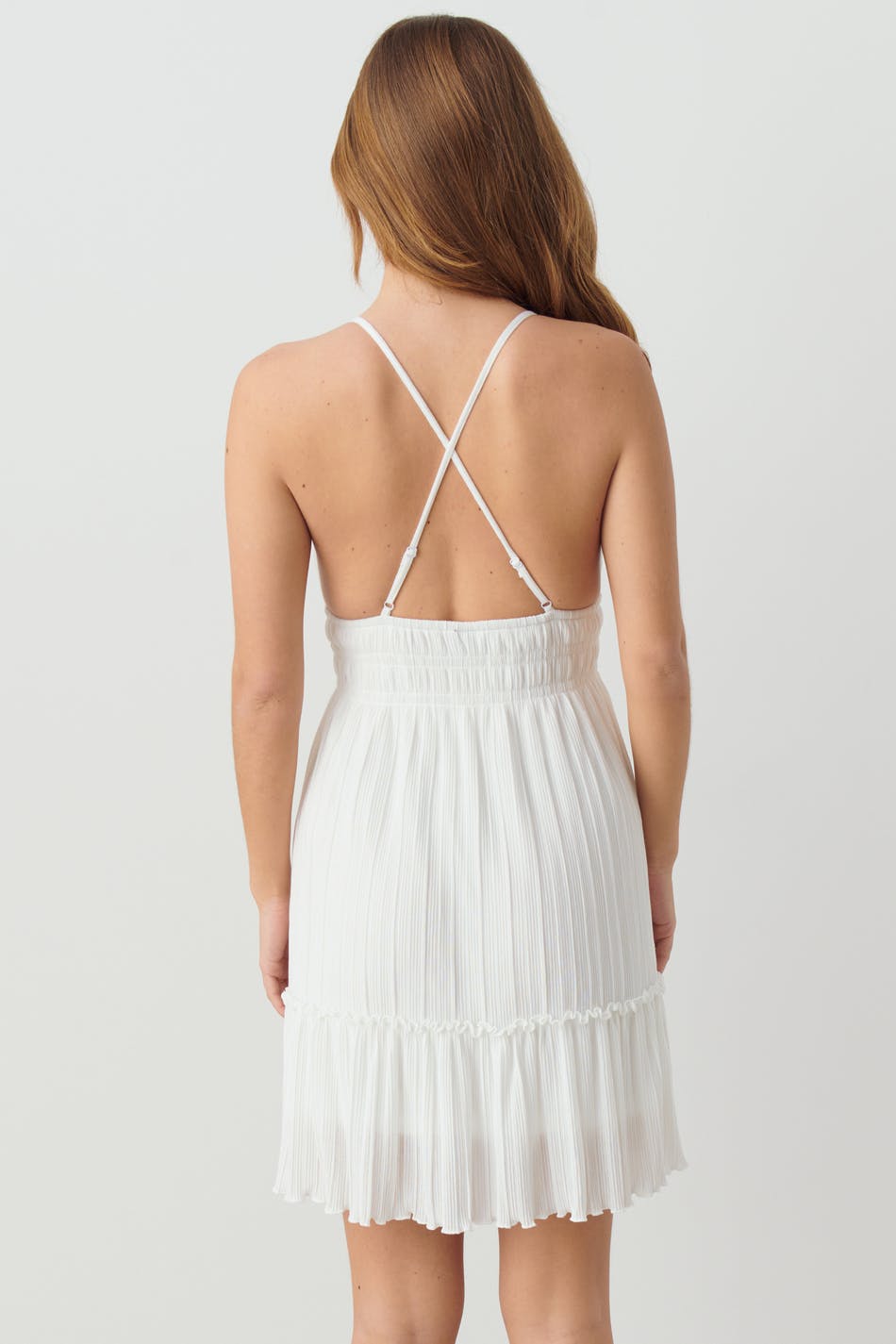 Plissé mini dress