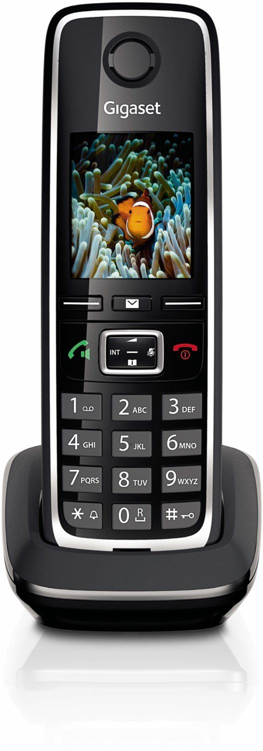 Gigaset GIGASET C530HX Duo schwarz DECT Mobilteile Schnurloses DECT-Telefon (Mobilteile: 2, TFT-Farbdisplay & Freisprechen & Babyphone)