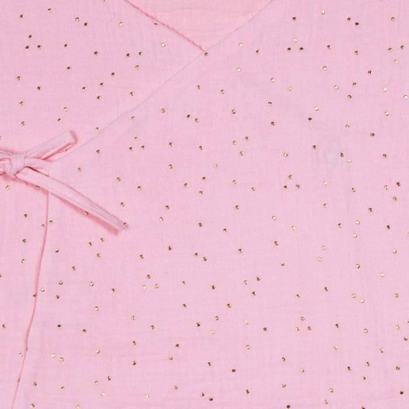 Gigoteuse d'été légère en double gaze de coton uni rose