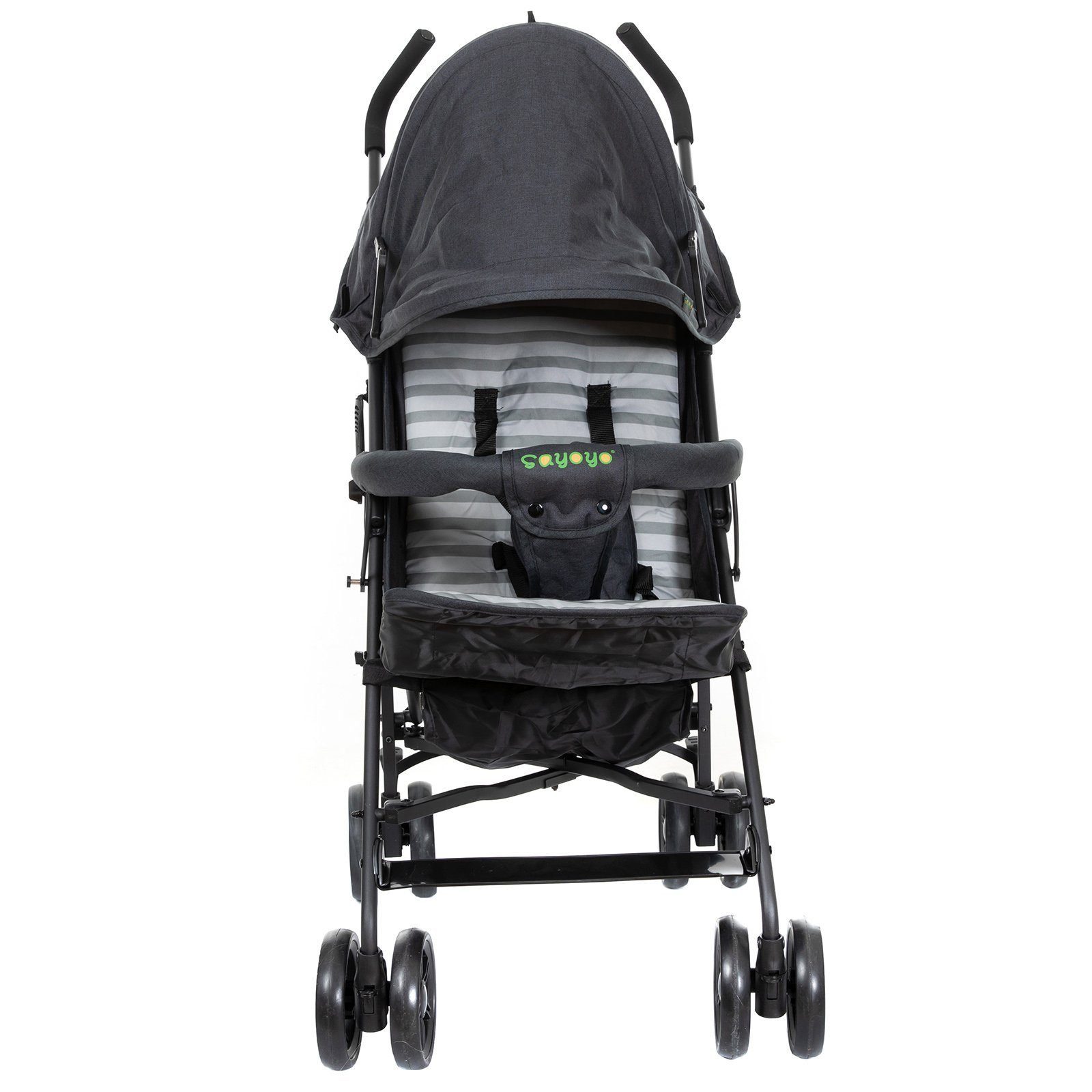 Sayoyo Kinder-Buggy Sayoyo Kinderwagen, ab 6 Monate bis 15kg, Schwarz